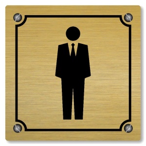 WC muži, 148x148mm, zlatá, Kansas